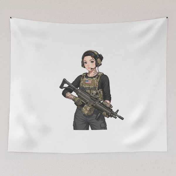 Item preview, Machine Gun Girl designed and sold by RAWLIFEGRAPHIC.