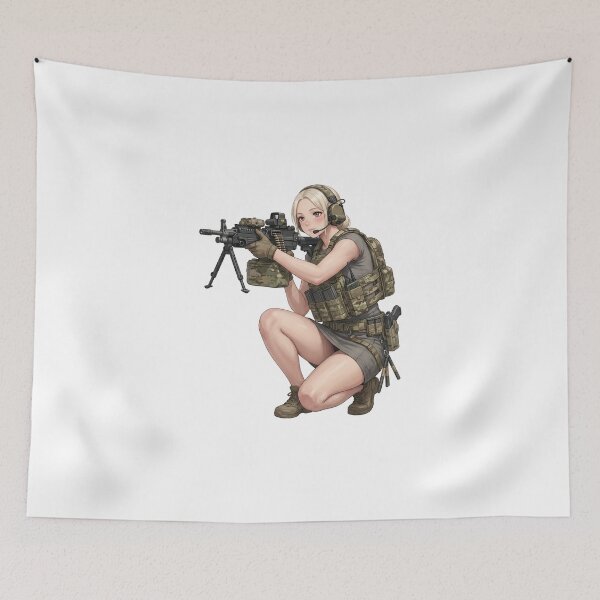 Item preview, Machine Gun Girl designed and sold by RAWLIFEGRAPHIC.