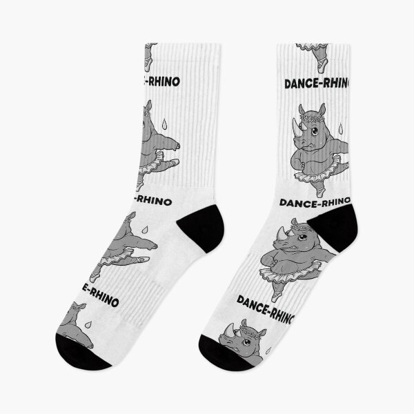 Item preview, Grumpy Rhino Ballerina Dance-Rhino Black and White designed and sold by wonyqp.