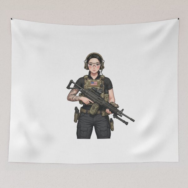 Item preview, Machine Gun Girl designed and sold by RAWLIFEGRAPHIC.