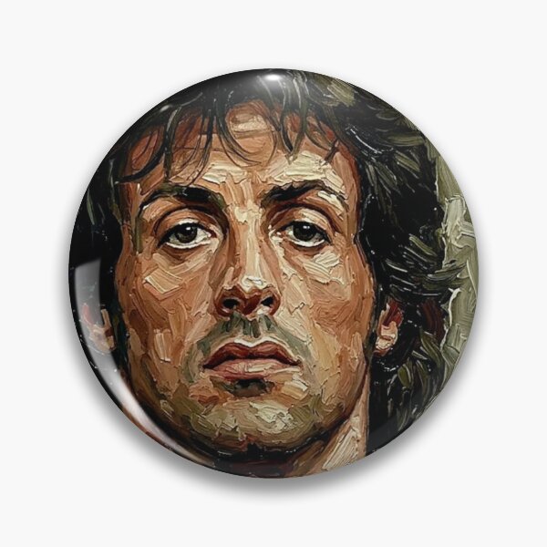 Item preview, The Ultimate Survivor: Sylvester Stallone Rambo Military Impasto Portrait designed and sold by Art's Diner.