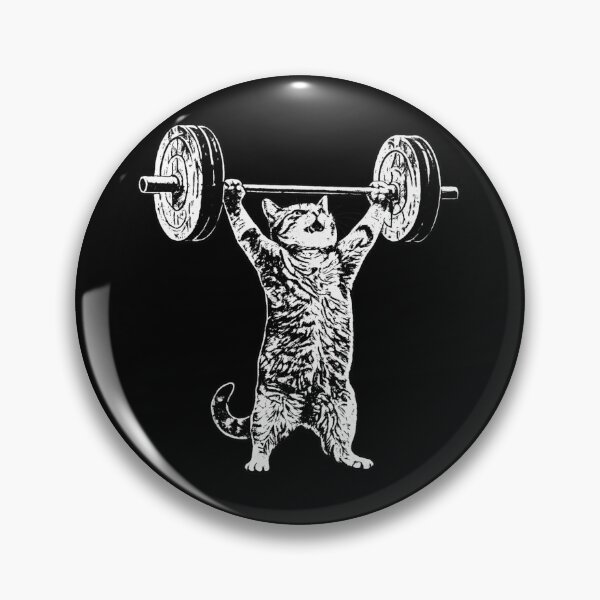 Item preview, Strong Gym Cat Lifting Barbell – Funny Workout Vintage Illustration designed and sold by AMICO77.