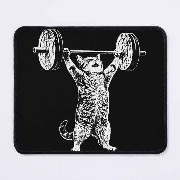 Item preview, Strong Gym Cat Lifting Barbell – Funny Workout Vintage Illustration designed and sold by AMICO77.