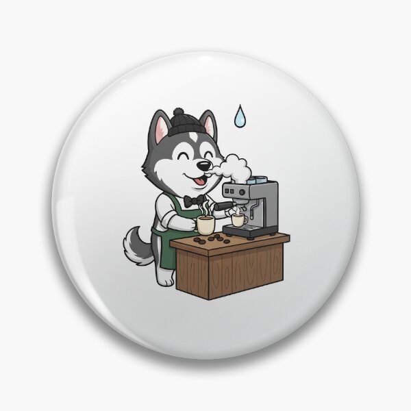 Item preview, Husky Barista Coffee Shop Dog Lover designed and sold by wonyqp.