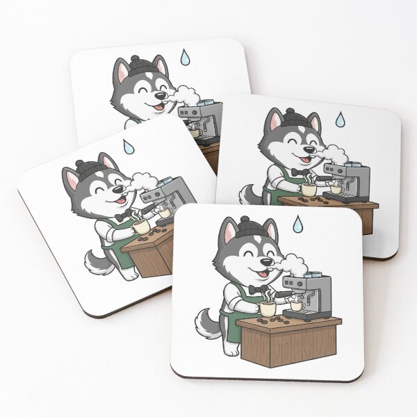 Item preview, Husky Barista Coffee Shop Dog Lover designed and sold by wonyqp.