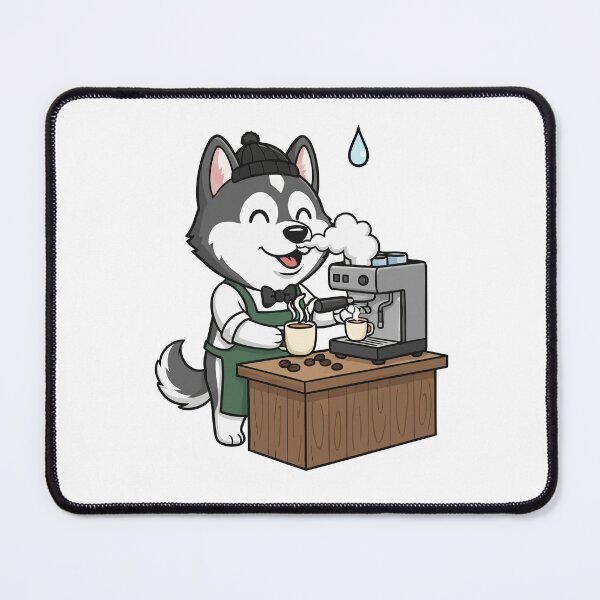 Item preview, Husky Barista Coffee Shop Dog Lover designed and sold by wonyqp.