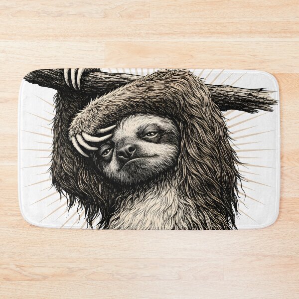 Item preview, Born Tired Sloth Vintage Etching - Funny Relatable Existential Drama Sloth Retro Aesthetic - Sarcastic Sleepy Animal Art for Burnout Recovery and Lazy Sunday Mood designed and sold by Vivaan Studio.