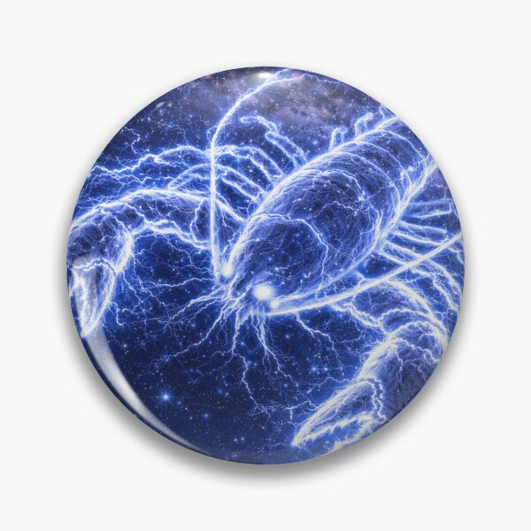 Item preview, Cancer Zodiac Lightning Crayfish – Electric Water Sign Constellation in the Night Sky designed and sold by SpicyWind.