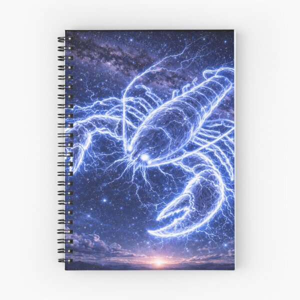 Item preview, Cancer Zodiac Lightning Crayfish – Electric Water Sign Constellation in the Night Sky designed and sold by SpicyWind.