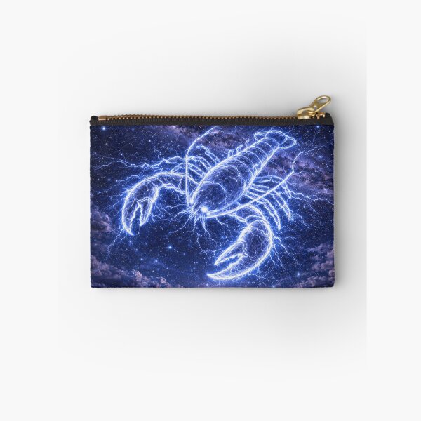 Item preview, Cancer Zodiac Lightning Crayfish – Electric Water Sign Constellation in the Night Sky designed and sold by SpicyWind.