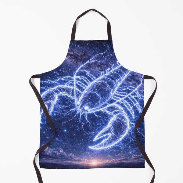 Item preview, Cancer Zodiac Lightning Crayfish – Electric Water Sign Constellation in the Night Sky designed and sold by SpicyWind.