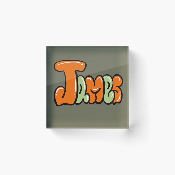 Item preview, James Popular boys name in orange Top 10 best personalized gifts designed and sold by Artonmytee.