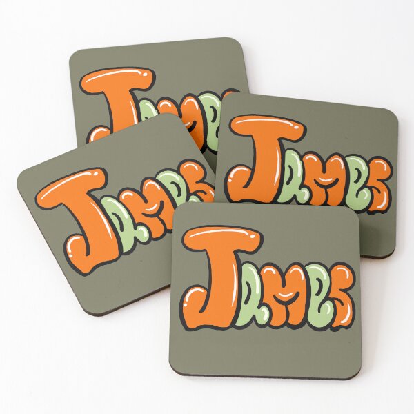 Item preview, James Popular boys name in orange Top 10 best personalized gifts designed and sold by Artonmytee.