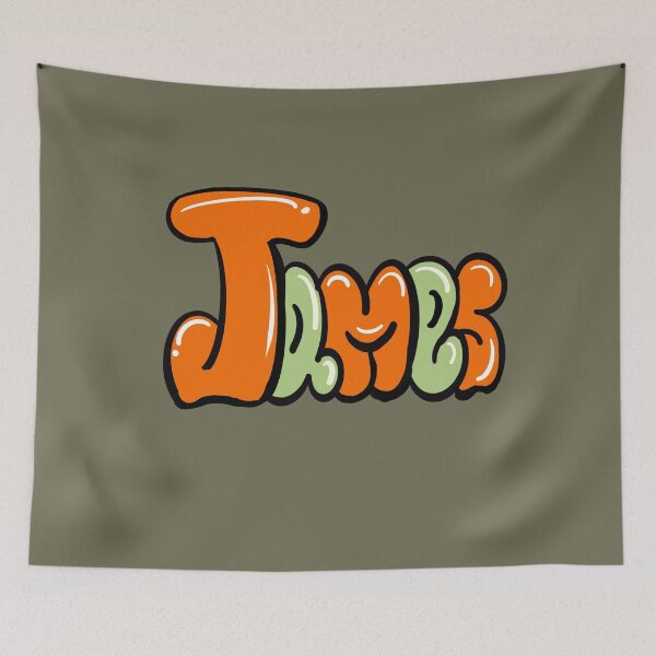 Item preview, James Popular boys name in orange Top 10 best personalized gifts designed and sold by Artonmytee.