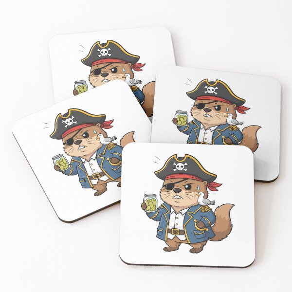 Item preview, Pirate Beaver Captain Pickle Jar designed and sold by wonyqp.