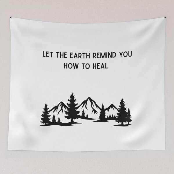 Item preview, Let the Earth Remind You How to Heal - Nature Landscape Illustration  designed and sold by Mastalina99.