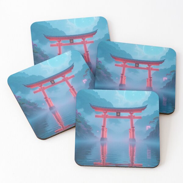 Item preview, Surreal Torii Gate - Japanese Aesthetic Dreamscape Art designed and sold by PrintForgeLab.