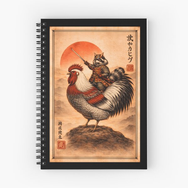 Item preview, Vintage Japanese Samurai Raccoon Rooster Chicken Anime designed and sold by gear-posters.