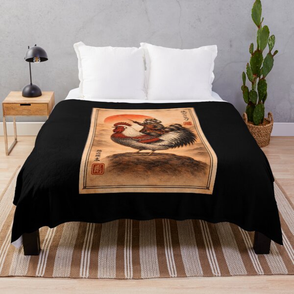 Item preview, Vintage Japanese Samurai Raccoon Rooster Chicken Anime designed and sold by gear-posters.