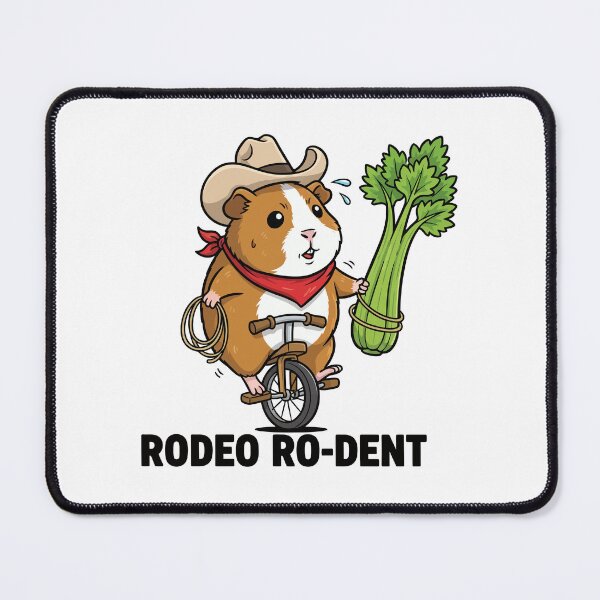 Item preview, Rodeo Ro-dent - Guinea Pig Cowboy on Unicycle designed and sold by wonyqp.