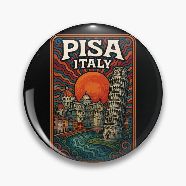 Item preview, Pisa Italy Retro Trippy Art Travel designed and sold by TomFrontierArt.