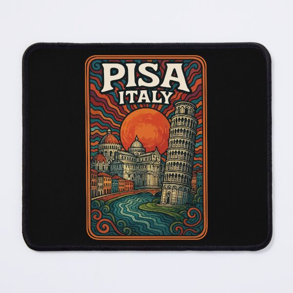 Item preview, Pisa Italy Retro Trippy Art Travel designed and sold by TomFrontierArt.