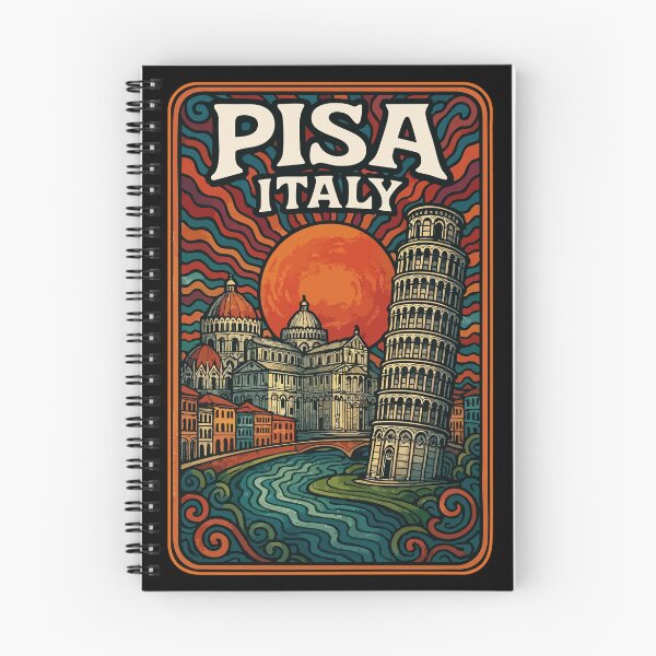 Item preview, Pisa Italy Retro Trippy Art Travel designed and sold by TomFrontierArt.