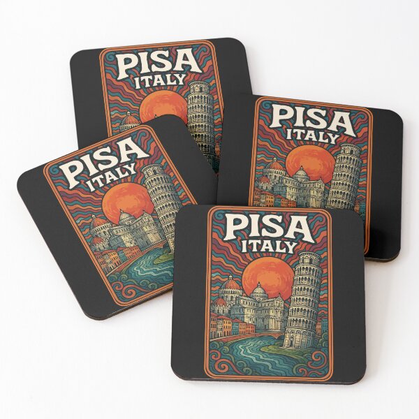 Item preview, Pisa Italy Retro Trippy Art Travel designed and sold by TomFrontierArt.