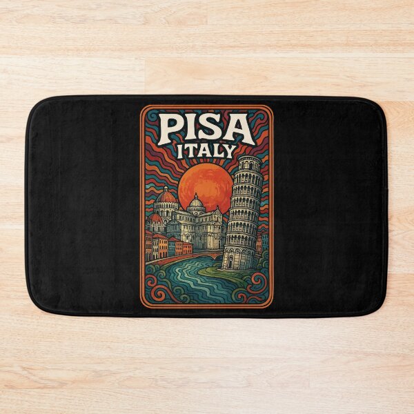 Item preview, Pisa Italy Retro Trippy Art Travel designed and sold by TomFrontierArt.
