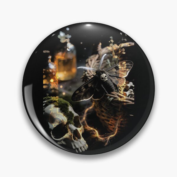 Item preview, Deaths Head Moth Skull Alchemy Apothecary Dark Vanitas Gothic Occult Memento Mori Art Print designed and sold by TOTO GUYANA.