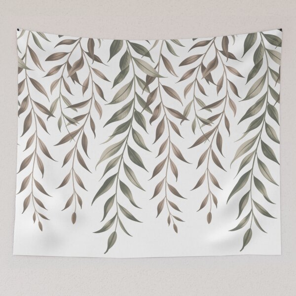 Item preview, White Vertical Botanical Couture Seamless Pattern designed and sold by DesigntshirtWB.