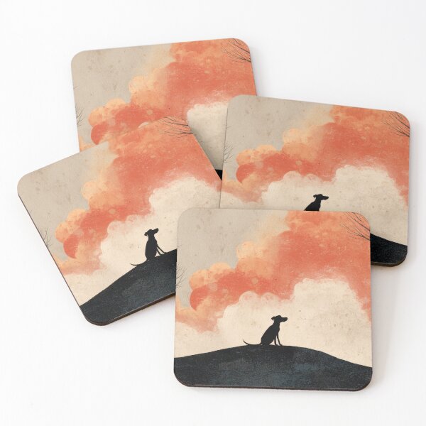 Item preview, Dog sits on hill during sunset designed and sold by anytka.