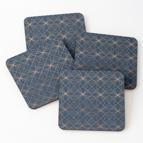 Item preview, Navy & Copper Geo Lines designed and sold by Blue-Banana.