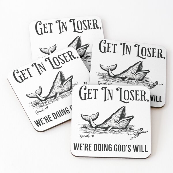 Item preview, Get In Loser We're Doing God's Will – Jonah and the Whale Funny Christian Vintage Design designed and sold by AMICO77.