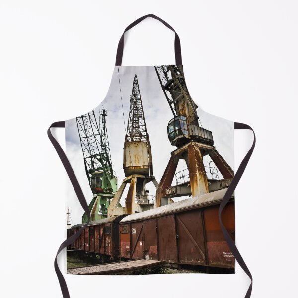 Item preview, Old rusty harbour cranes at the German Port Museum in Hamburg designed and sold by Justharry.