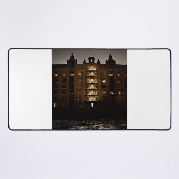 Item preview, Brickstone warehouse illuminated at night with frozen Canal designed and sold by Justharry.