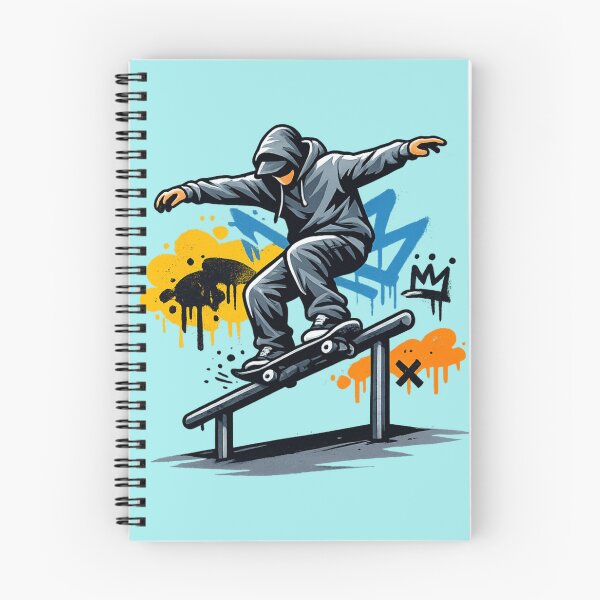 Item preview, Street Skater Grinding Rail Graffiti Art designed and sold by HubiUrbanStudio.