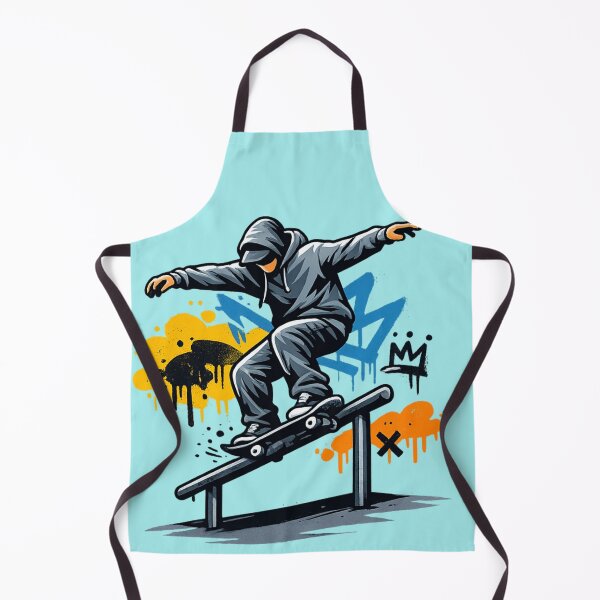 Item preview, Street Skater Grinding Rail Graffiti Art designed and sold by HubiUrbanStudio.