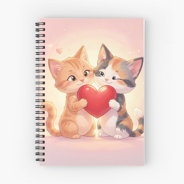 Item preview, Two cats hugging a heart designed and sold by Marcu Ioachim.