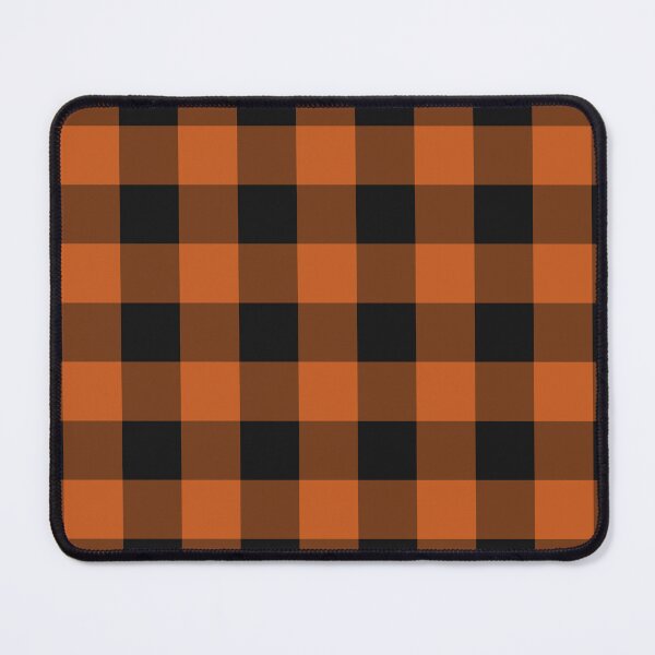 Item preview, Black And Burnt Orange Gingham Pattern designed and sold by pattern-archive.