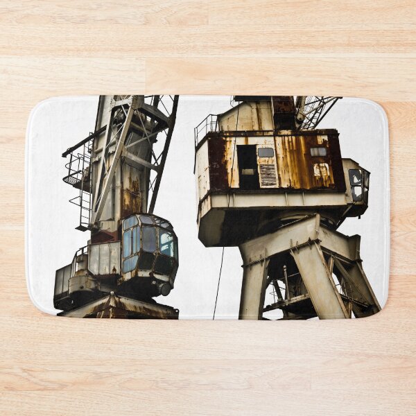 Item preview, Old rusty harbour cranes in Hansa-harbour Hamburg ("alte rostige Kräne im Hansahafen in Hamburg") designed and sold by Justharry.