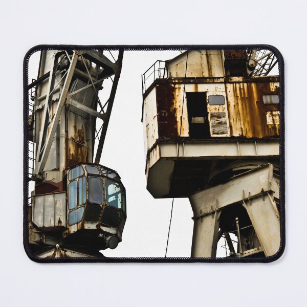 Item preview, Old rusty harbour cranes in Hansa-harbour Hamburg ("alte rostige Kräne im Hansahafen in Hamburg") designed and sold by Justharry.