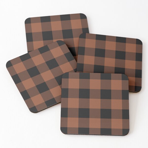 Item preview, Black And Copper Gingham Pattern designed and sold by pattern-archive.