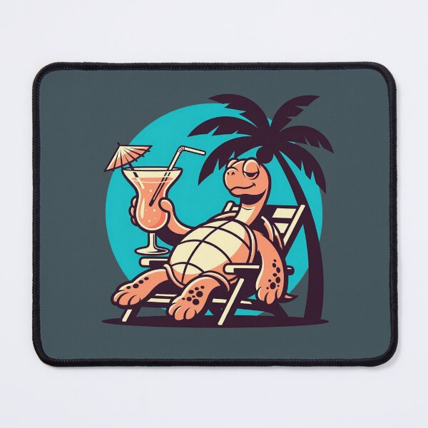 Item preview, Chill Turtle Cocktail Hour – Retro designed and sold by SilentPowerArt.