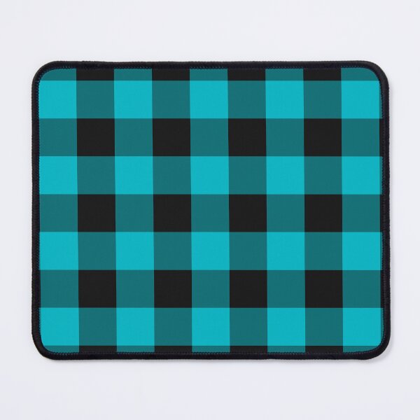 Item preview, Black And Cyan Gingham Pattern designed and sold by pattern-archive.