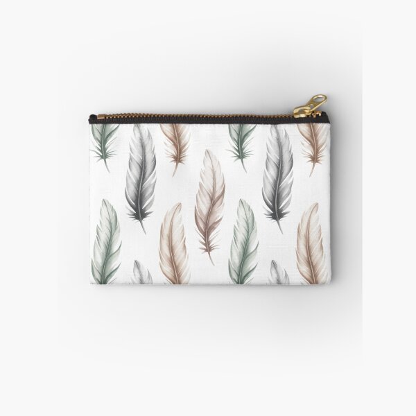 Item preview, White Champagne Feather Vertical Seamless Pattern On  designed and sold by DesigntshirtWB.