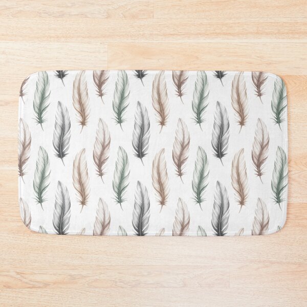 Item preview, White Champagne Feather Vertical Seamless Pattern On  designed and sold by DesigntshirtWB.