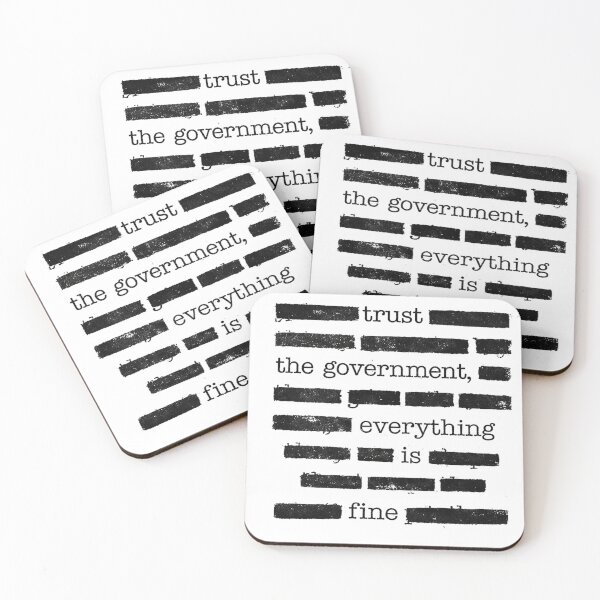 Item preview, Redacted Text Block Trust the Government Everything is Fine T-Shirt, Anti Governement designed and sold by ActOneDeisgns80.