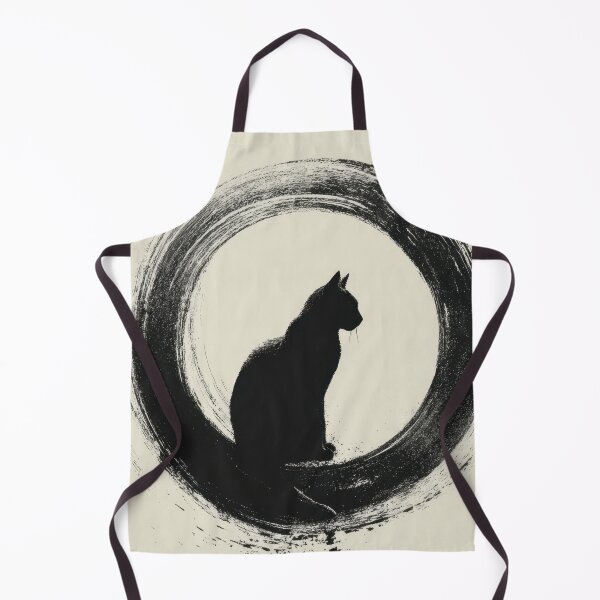Item preview, Black cat sits in a circular design designed and sold by anytka.
