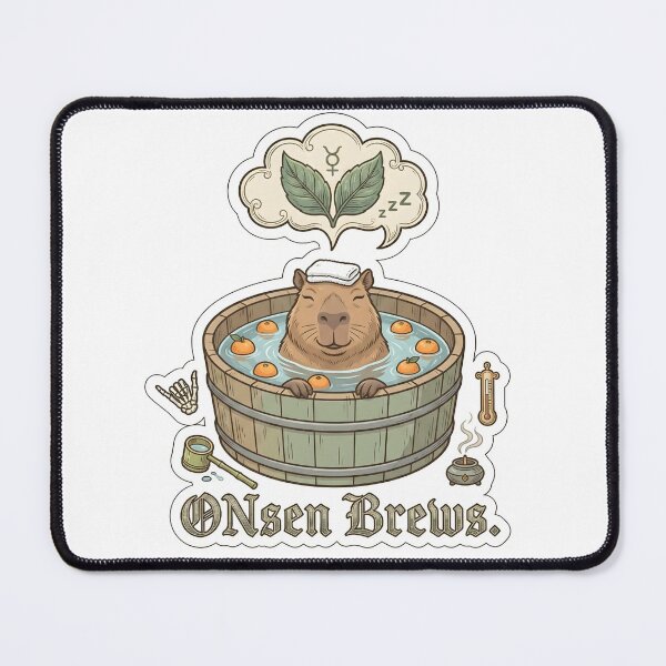 Item preview, Zen Capybara Onsen Orange Hot Tub designed and sold by Kvarny.